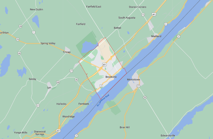 Carte de Brockville