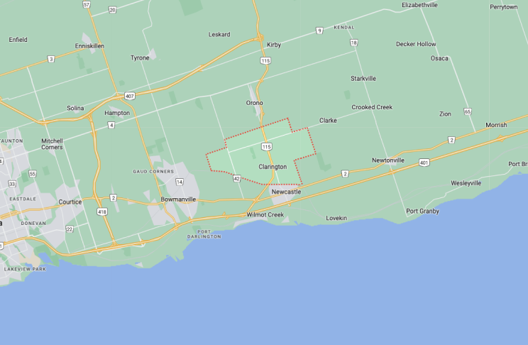 Map of Clarington