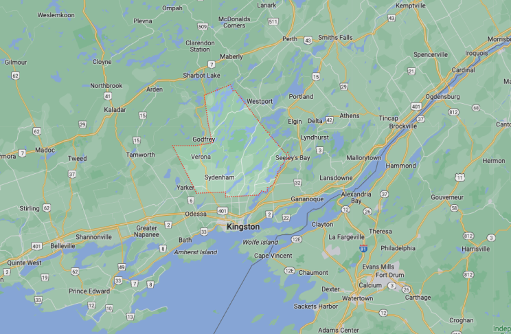 Map of Frontenac County South