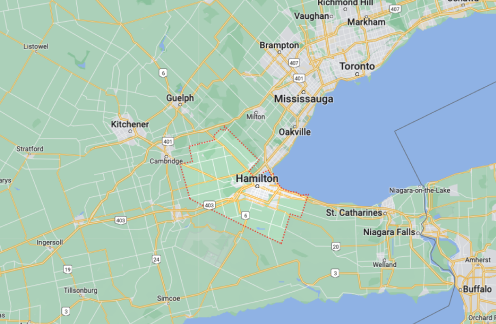 Map of Hamilton