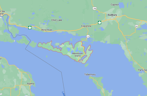 Map of Manitoulin Island