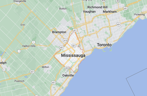 Carte de Mississauga