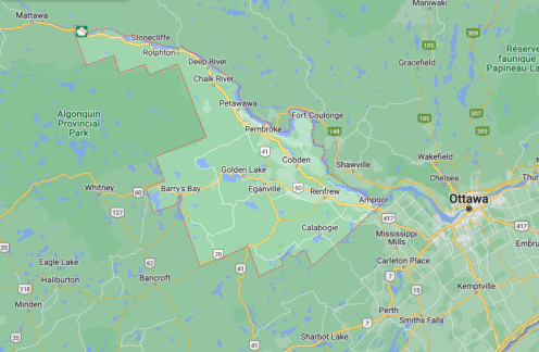 Map of the Ottawa Valley