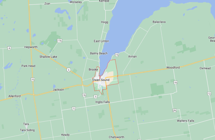 Map of Owen Sound