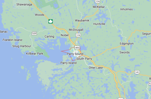 Carte de Parry Sound