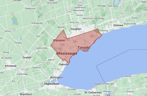 Map of Greater Toronto