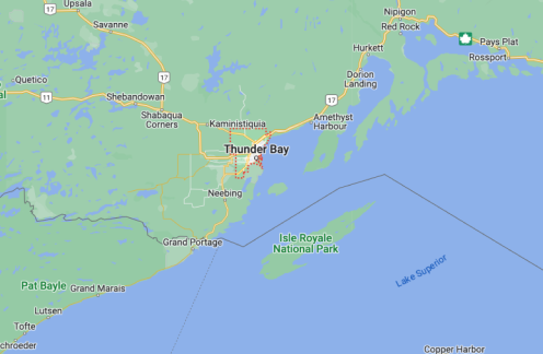 Map of Thunder Bay